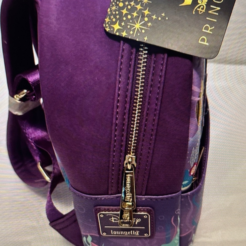 Disney Princess Loungefly Castle Little Mermaid Ariel Backpack - Picture 5 of 7